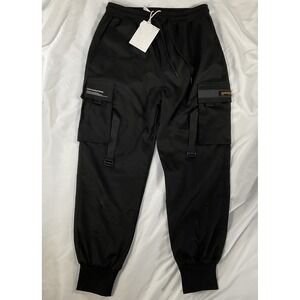 Aelfric Eden Land Combat Group Pants Mens Black Cargo Jogger Straps - Size L 337